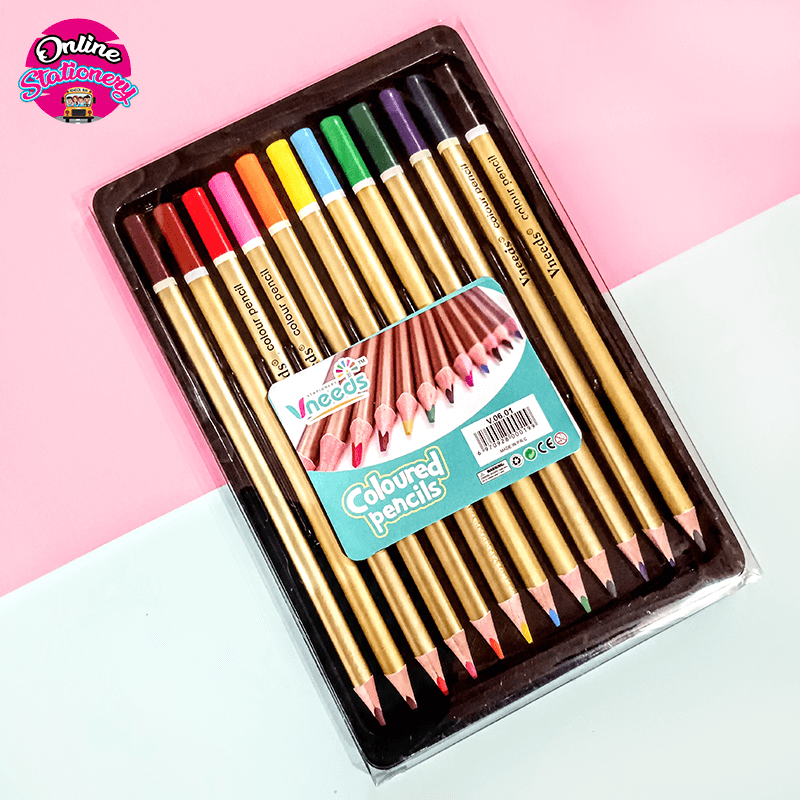 Vneeds Color Pencils Set For Drawing 12 Pcs Daraz.pk