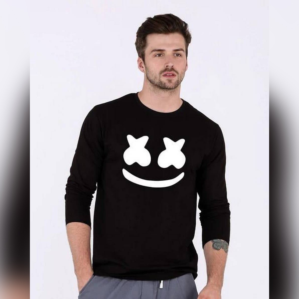 black marshmello t shirt