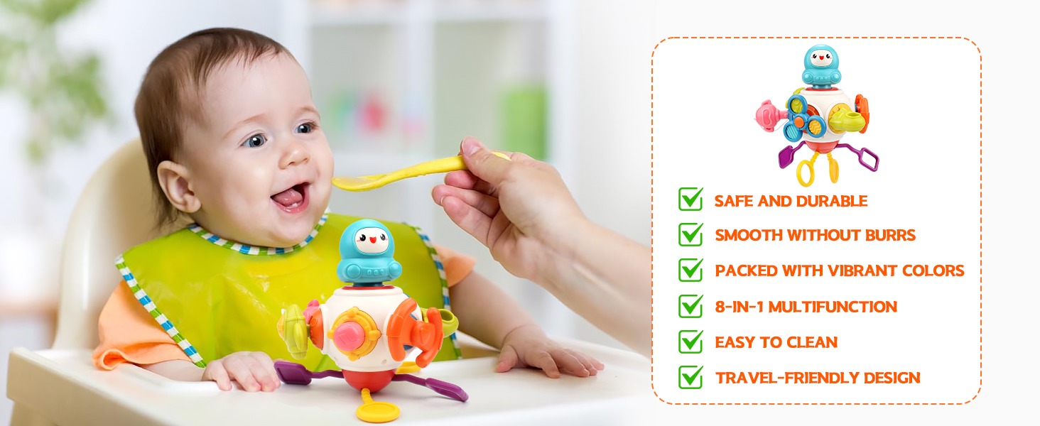 8 In 1 Activity Space Busy Cube Toys Sensory Fidget Motor Skills Early Development Toy