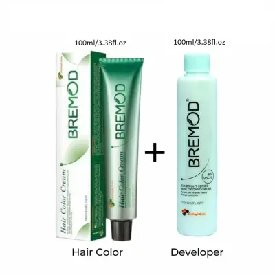 Bremod Professional Hair Color Cream with Developer | Hair Colour Care | Original