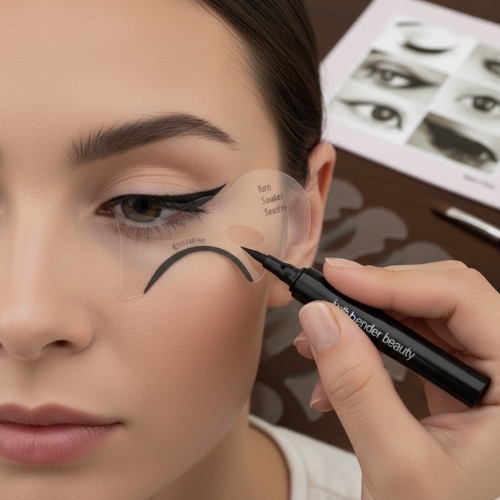 2/3/5/6 Pcs Eyeliner Stencils Winged Eyeliner Stencil Models Template Shaping Tools Eyebrows Template Card Eye Shadow Makeup Tool