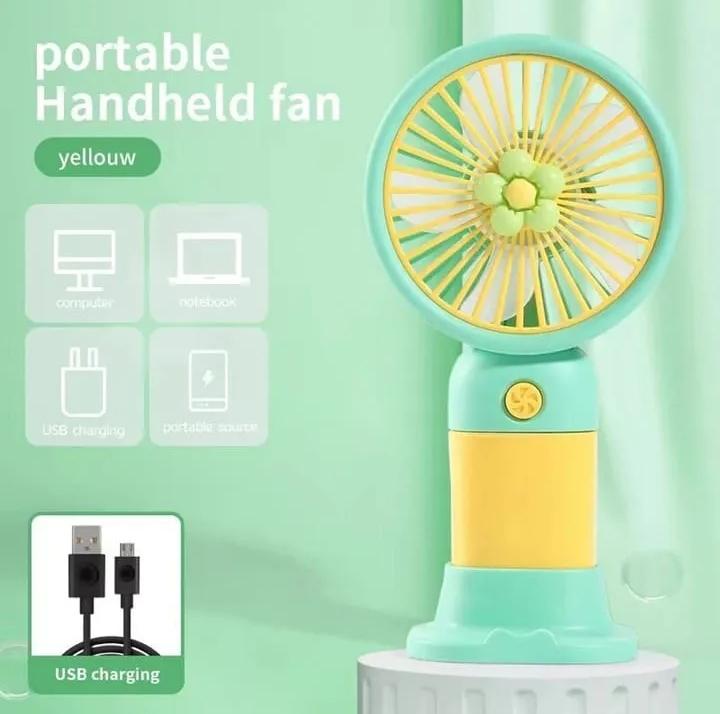 Handy Cooling Fan Portable Fan with Rechargeable Fan and cable