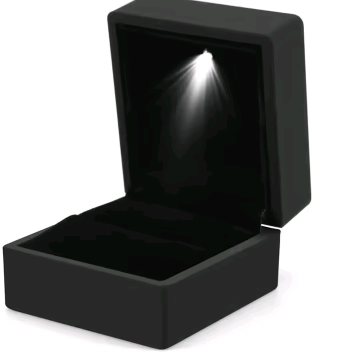 LED Jewelry Box Ring Box with LED Light Engagement Wedding Rings Case Boxes Pendant Earring Display Case Storage Jewellery Gift