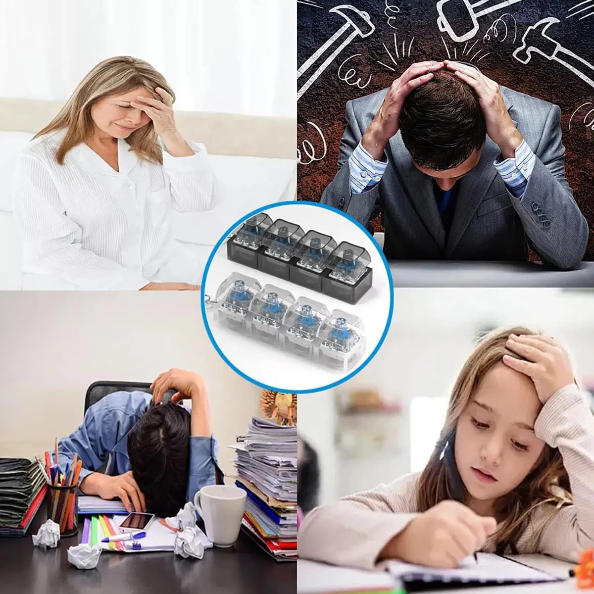 LED Keyboard Key Chain Fidget Toy for Adults Fidget Clicker Decompression Keychains Stress Relief Gadget Interesting Pendant 1pcs