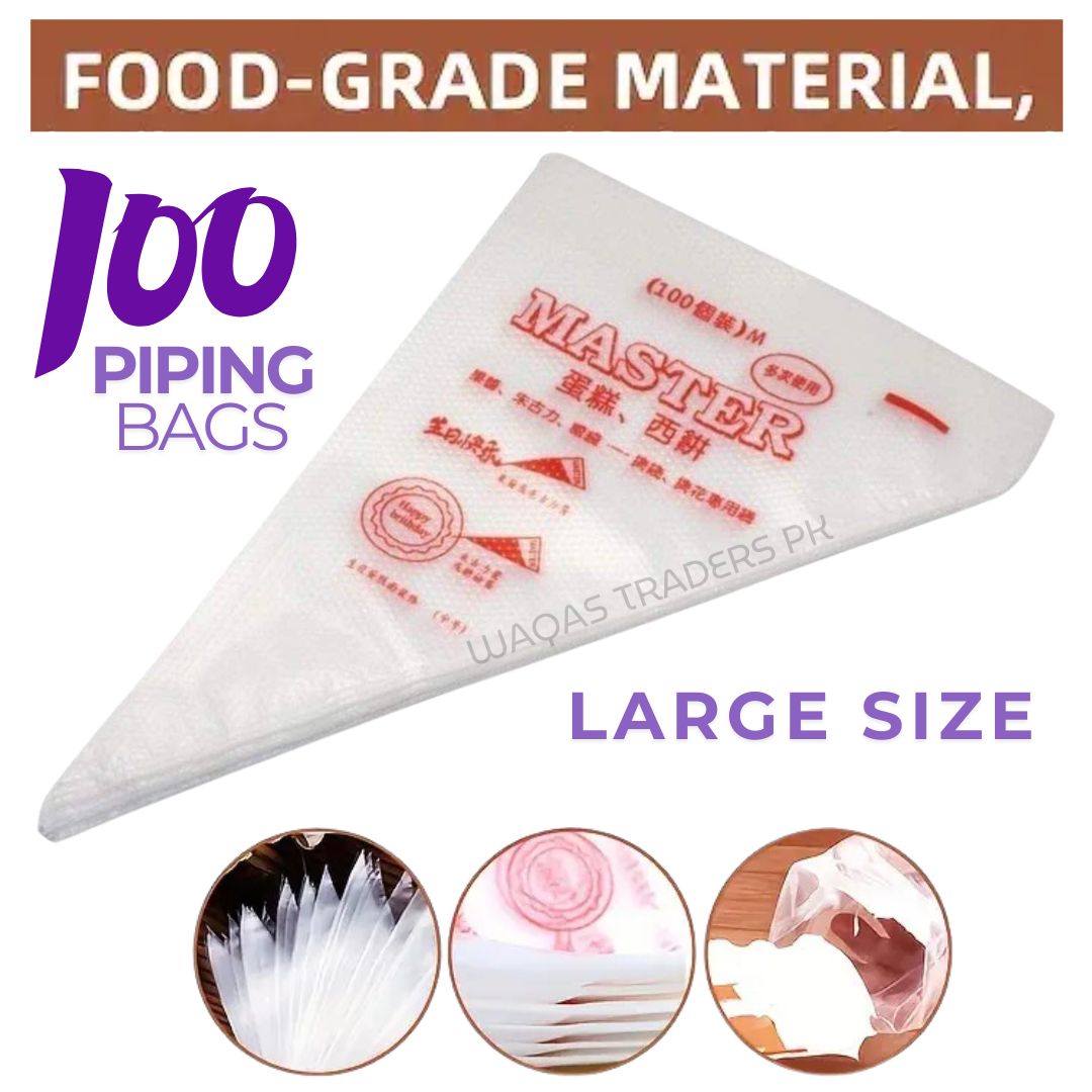 25/100PCs Disposable Pastry Bag Icing Piping Bag Cake Pastry