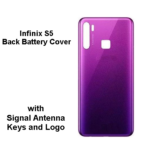 Infinix S5 Back Battery Cover Rear Door Housing Case with Keys , Back Body Cover / Back Panel  Infinix S5