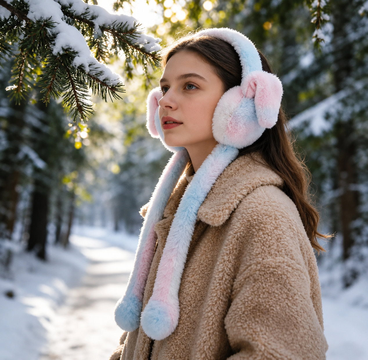 Winter Earmuffs for Kids – Soft Plush Bunny Ear Warmers with Moving Ears & Chu Chu Sound  Faux Fur Warm Ear Muffs for Girls, Boys & Women  Trending Winter Headphone & Cute Cold Weather Accessory