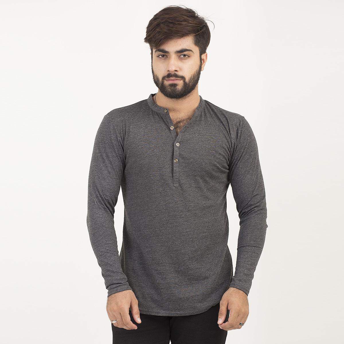 Ruku Garments | Men's Long Sleeves Kurti T-Shirt | In All Colours