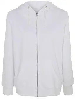 womens white zipper sweatshirt