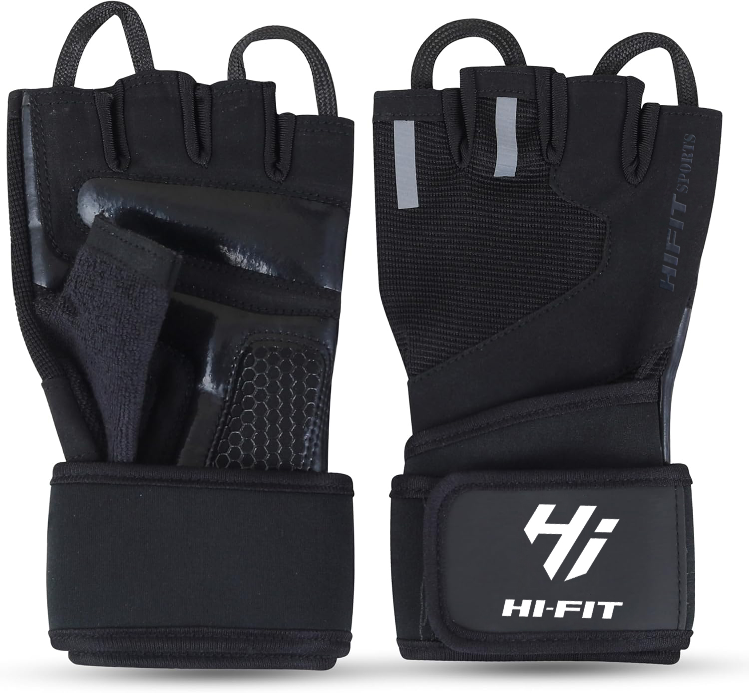 Hi-Fit  Weightlifting Gym Gloves for Workout,Full Protection Gym Cross Training Pull Ups Exercise