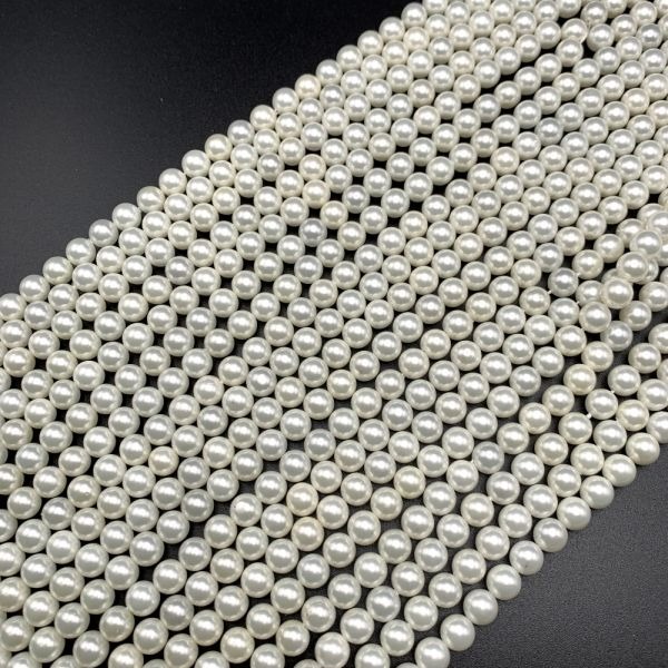 3mm 4mm 6mm 8mm 10mm shell pearl beads use in Jewllery bracelets suiting and jewellery tools | Tawakkal Crafts