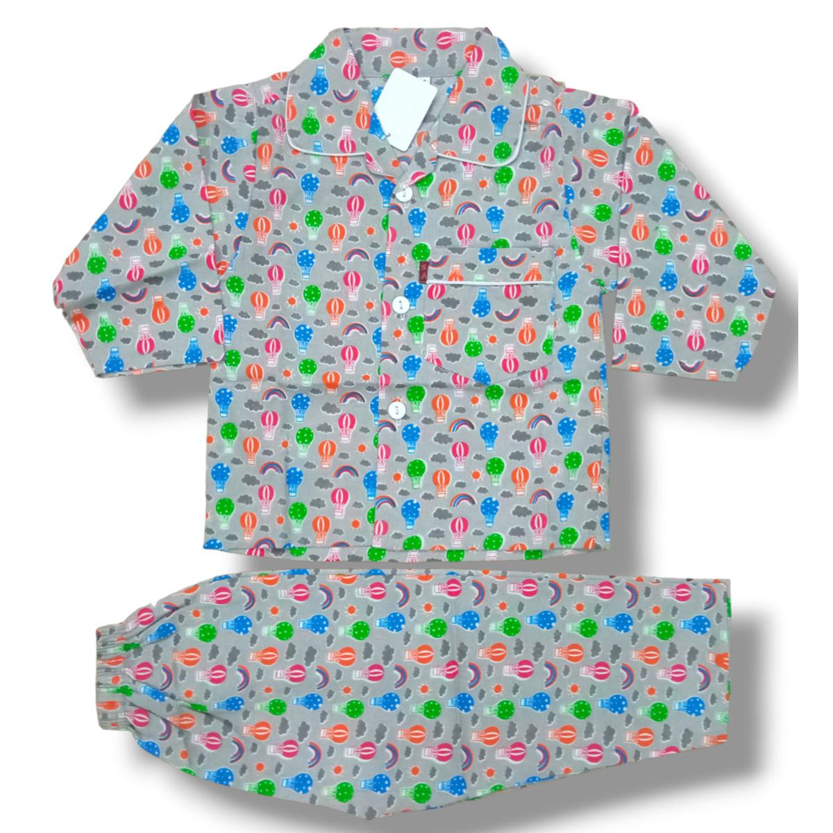 1 PCS Multicolor Cotton Baba & Baby Night Dress for Kids NIGHT SUITE for girls and boys