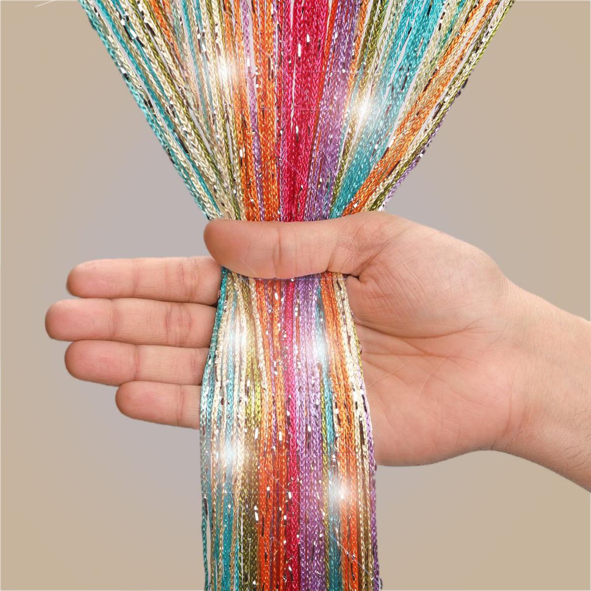 String Door Curtain Window Panel Room Divider with Crystal Tassel Fringe Beaded Polyester 200x100cm