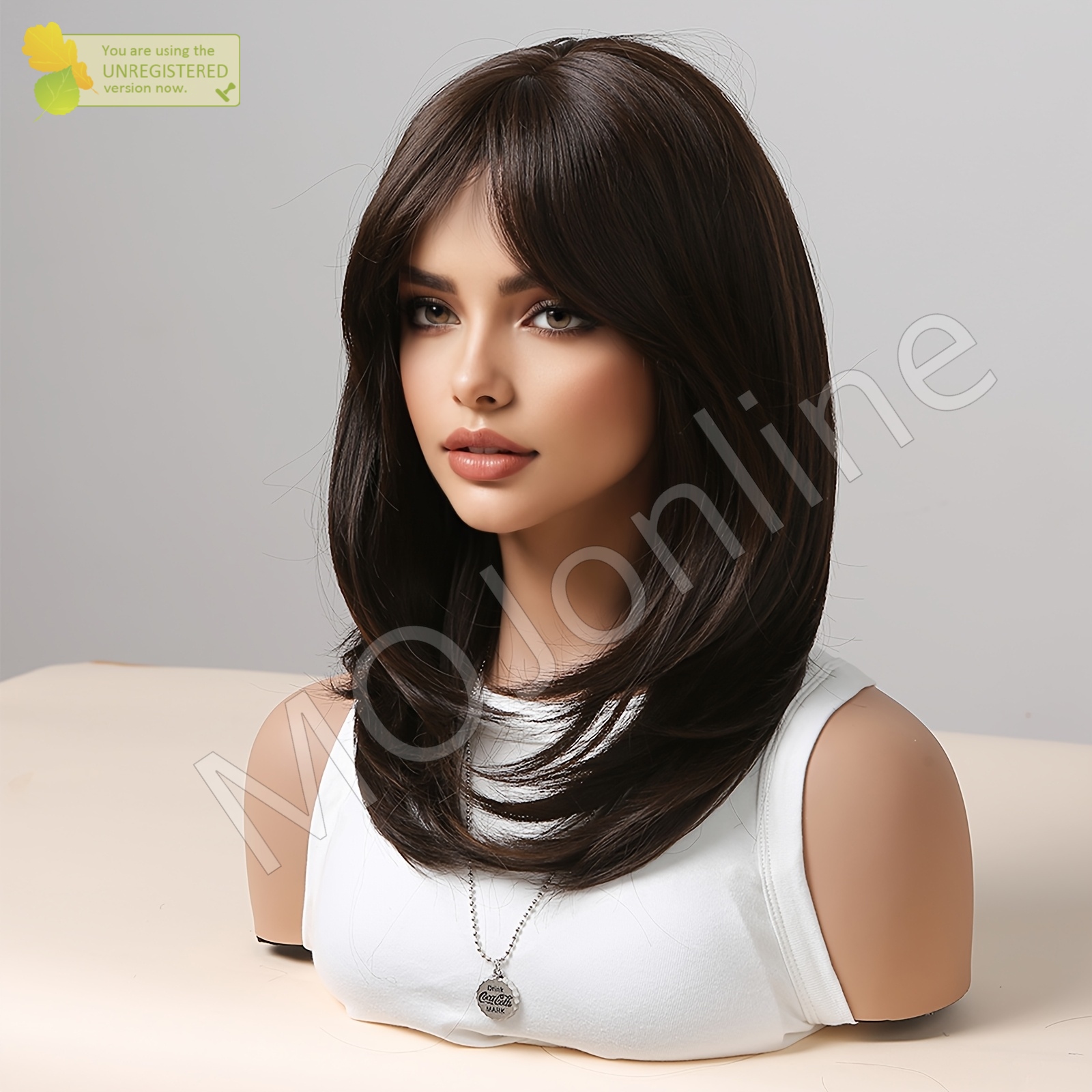 Full Head Wig for WOMEN | Natural color Free Style Front | Regular Length Synthetic Wig