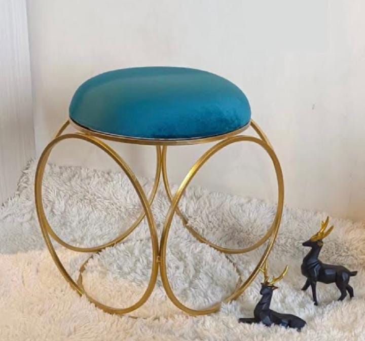 sitting stool sofa chair ottoman stool with metal legs Ottoman pouffes sitting sofa chair for room home Furniture Customization