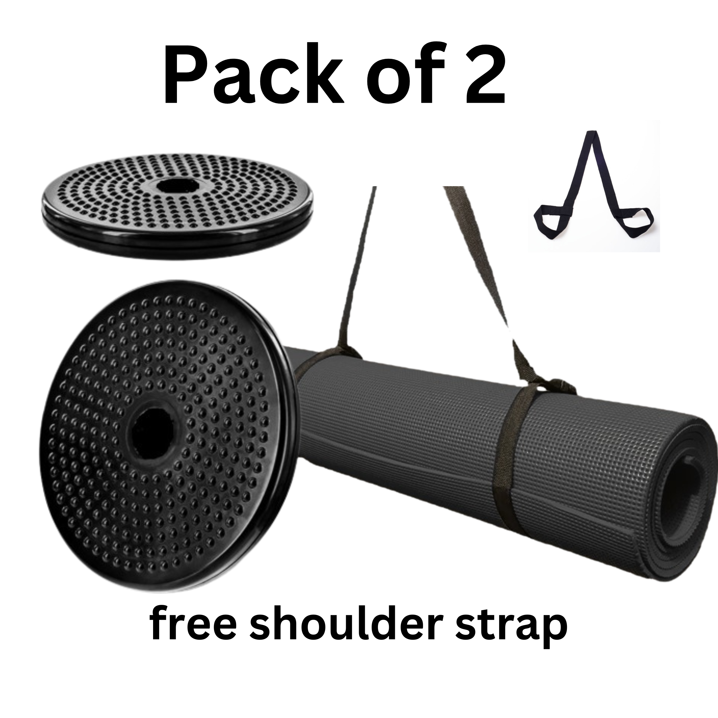 6mm Yoga Mat + Tummy Twister Best Quality Twister / Prices Anti slip mats with free Shoulder Strap for Exercise and fitness. Fitness Zone