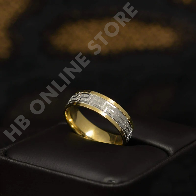 Gold titanium hot sale alloy ring