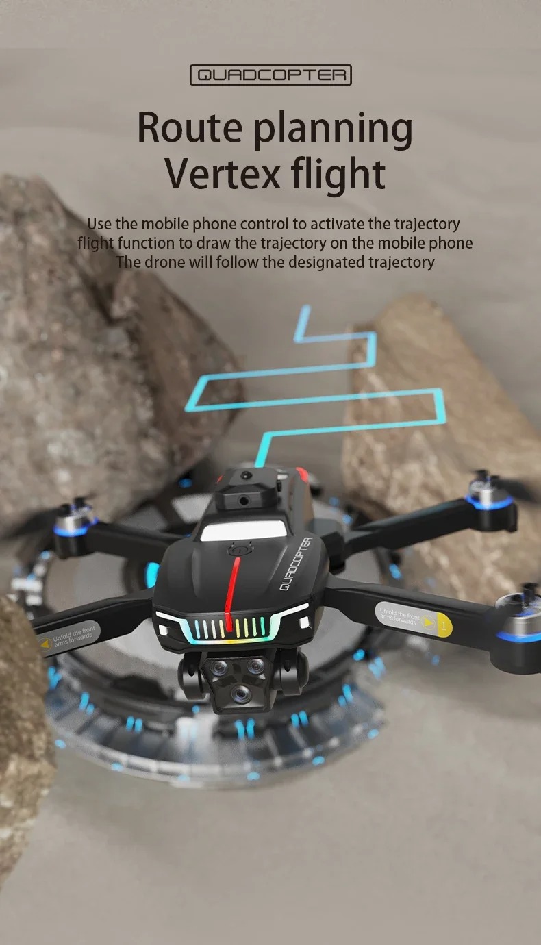 J6 Pro Drone Brushless Motors HD Camera RC Quadcopter with Wi-Fi FPV, Headless Mode, One-Key Takeoff/Landing, Altitude Hold, Obstacle Avoidance & Remote Control – Beginner Camera Drone