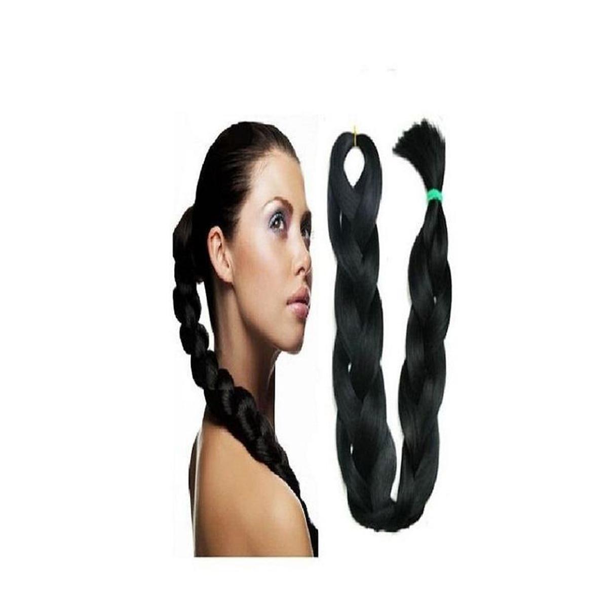 Gutt style Synthetic Hair Extension wig for girls n womens - Black