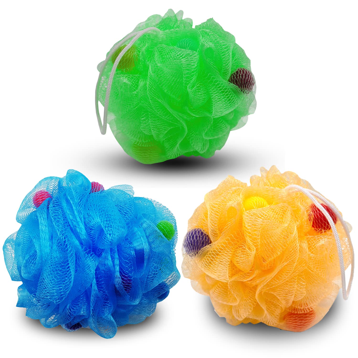 Shower Loofah Bath Sponge Mesh Pouf Scrubber Ball Body Washer Loofah