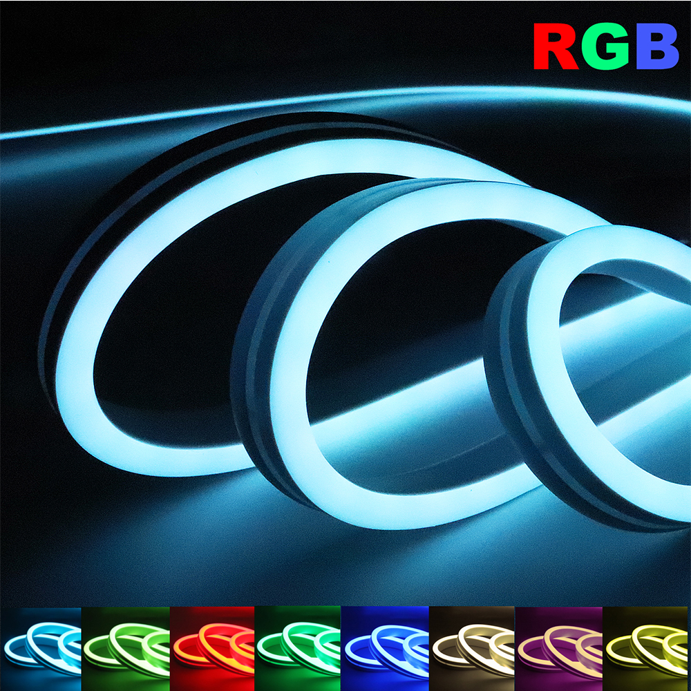 DC12V - LED Strip - RGB - Neon - LED Light - Waterproof - Flexible - Bendable - 5M - 16ft - Decorative For Room - Home Decoration - Gaming PC - Bedroom - Kitchen By GULF LED HOUSE
