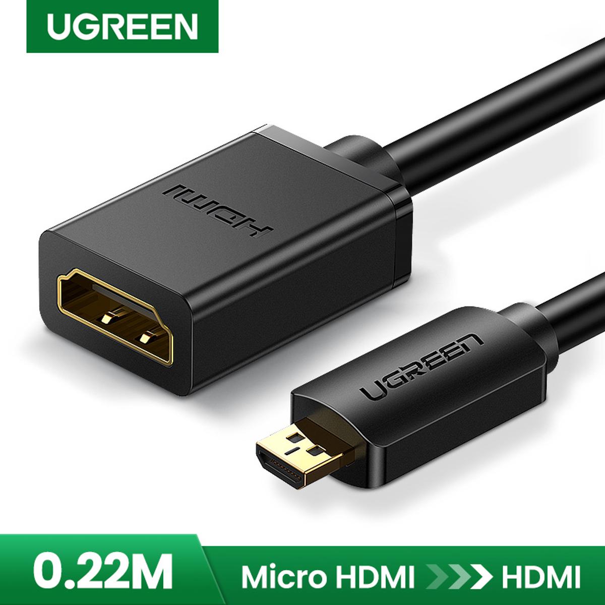Ugreen Micro HDMI Adapter HD4K Micro HDMI Male to HDMI Female Cable Connector Converter for Raspberry Pi 4 GoPro HDMI Micro
