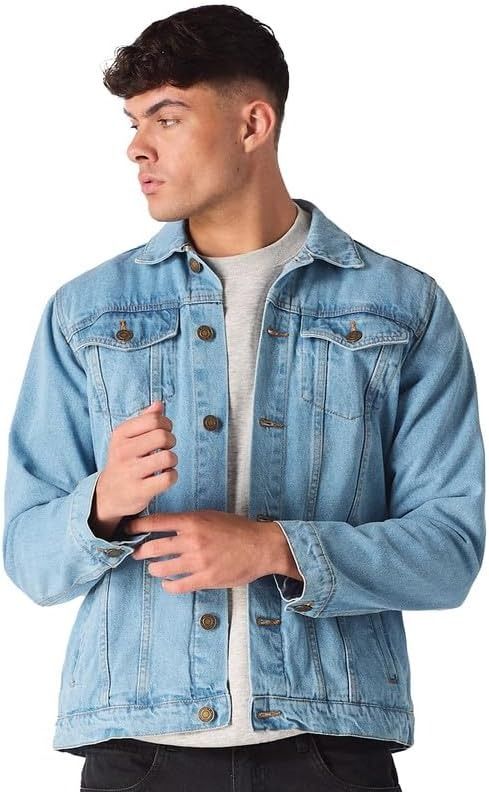 Sky Blue Denim Jacket for Boys & Men | Winter Denim Jackets for Boys | Sky Blue Jean Jacket for Gents | Low Price Fashion Jacket for Winter Wear | Denim Jacket for Boys Sky Blue - Stylish Winter Denim Jackets for Men | Sky Blue Jacket for Boys