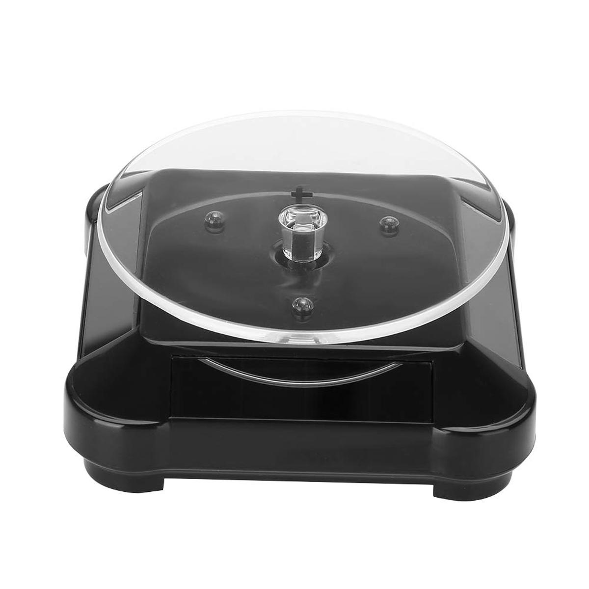 Solar Showcase 360 Turntable Auto Rotating Stand Jewelry Watch Ring Phone Stand Display Jewelry Organizer Hard Display Stand NOTE random color will be delivered