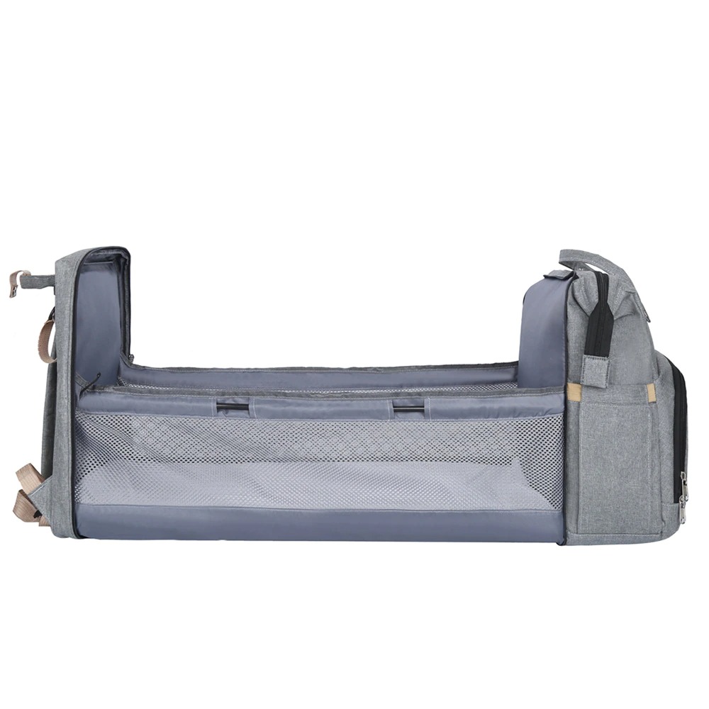 Fashion New Diaper Bags Backpack Multifunctional Foldable Baby Bed Crib Bag Large Capacity Stroller Bag Insulation Nursing