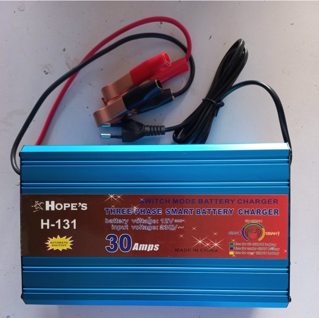 HOPE’S H-131 Three Phase Smart Battery Charger 30 Amp Switch Mode Battery Charger