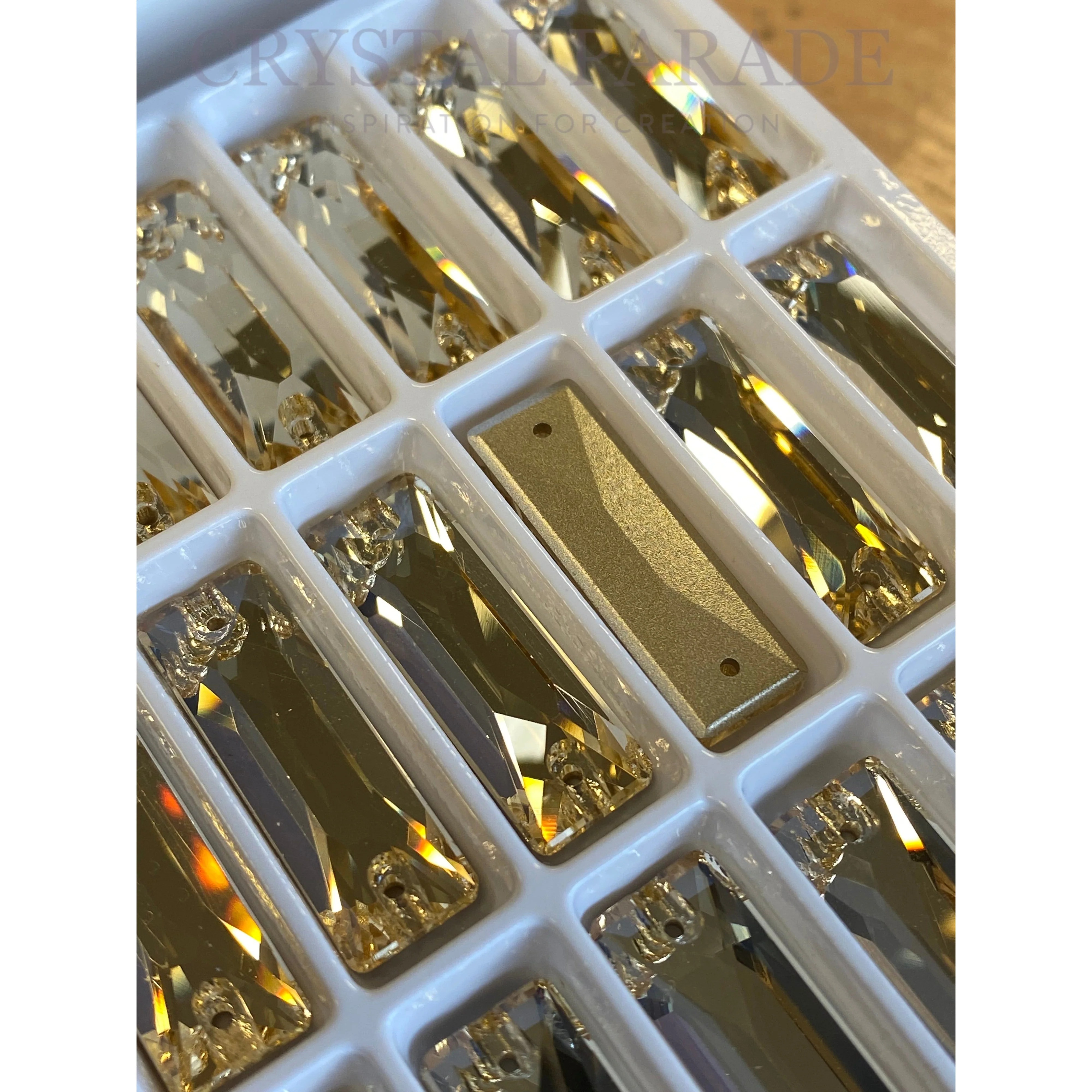 COSMIC Baguette Clear Crystal Sew-on Rhinestones | Flatback Stones for Clothing
