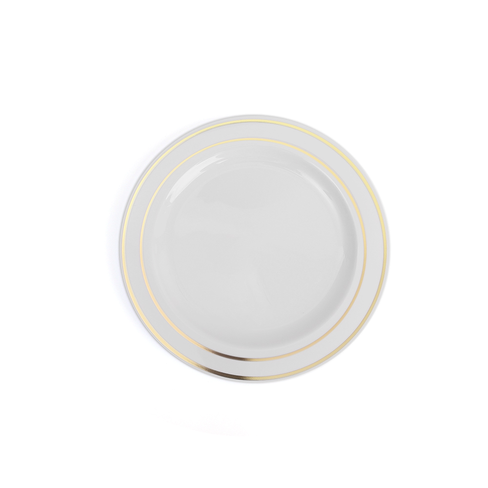 Gold plastic wedding clearance plates