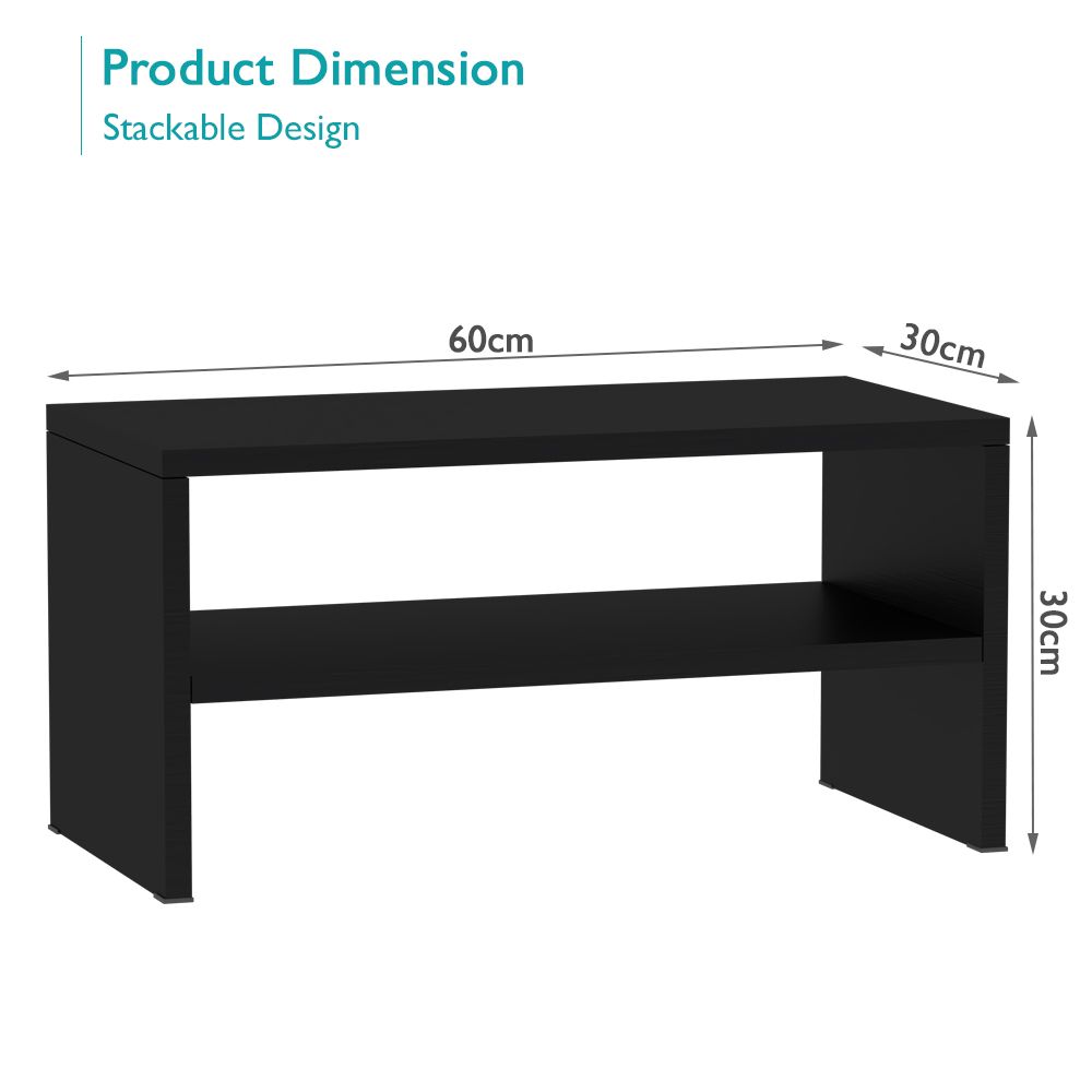 Engineered Wood Open Shoe Rack with 2 Shelves Storage for Living Room Home Office Wood Multipurpose Shoe Organizer Chappal Stand Furniture