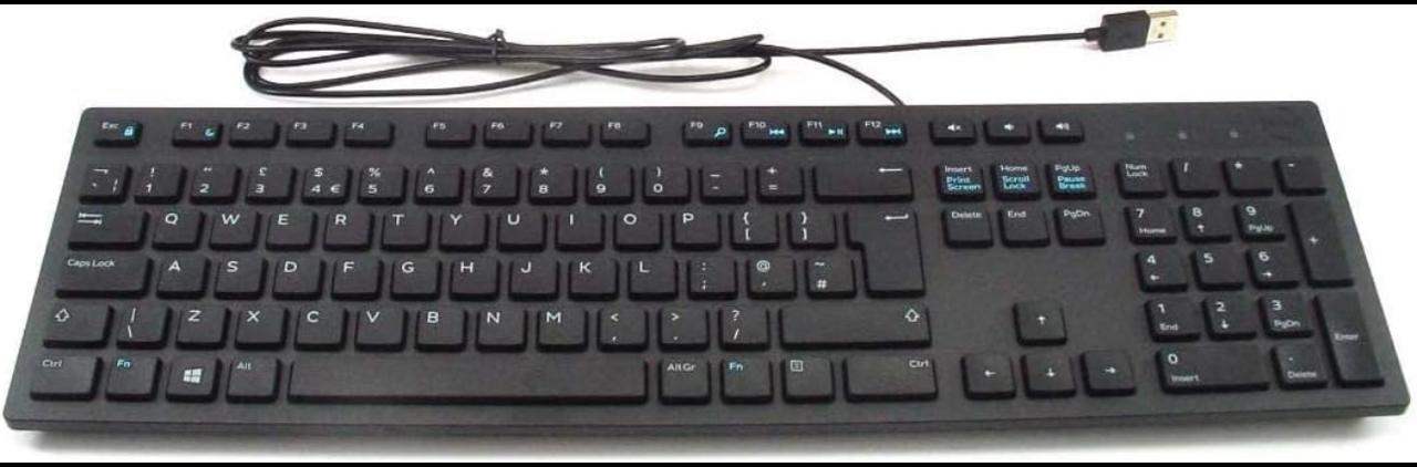 Multimedia Keyboard DELL KB216 KB USB wired  - US International (QWERTY) - Black