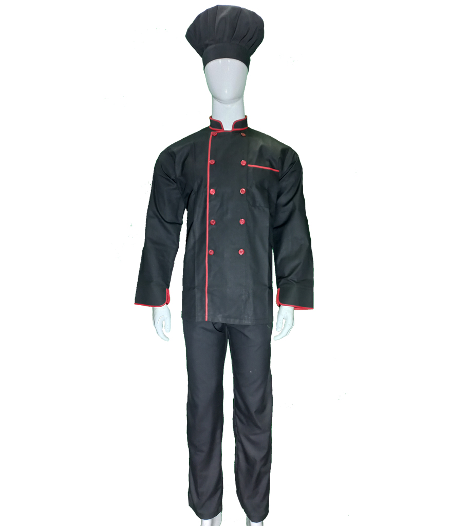 Black Chef Jacket Uniform CHEF CAP Chef Apron & Trouser | Daraz.pk