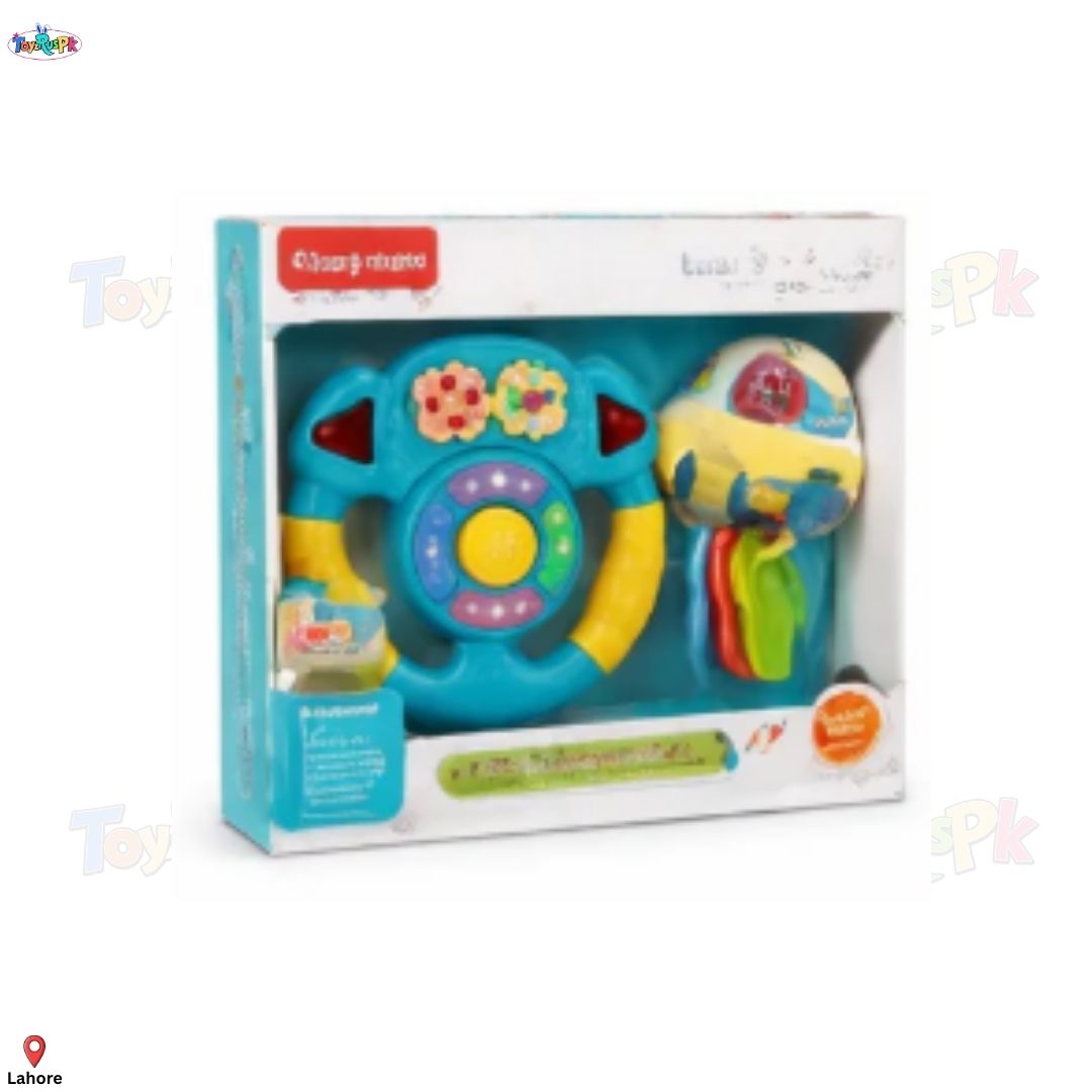 Kids Simulated Steering Wheel Toy | Interactive Car Driving Controller for Kids | Pretend Play Driving Toy with Sounds & Lights | Suction Cup Steering Toy for Babies & Toddlers | Educational Driving Toy for Boys & Girls | ToyzRusPk