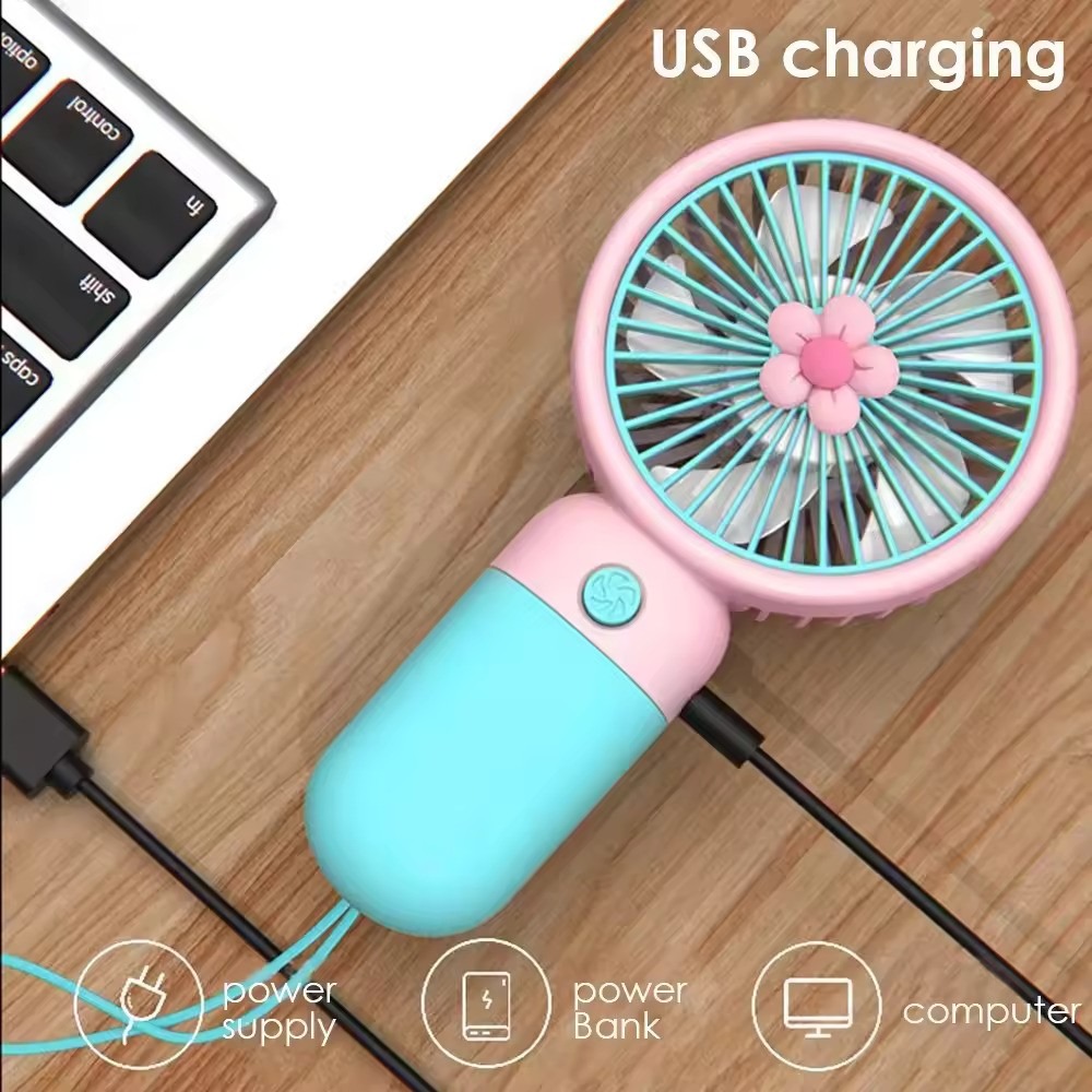 Handheld Mini Fans USB Rechargeable Small Electric Fan Student Pocket Portable Fan Mini Portable Air Conditioner