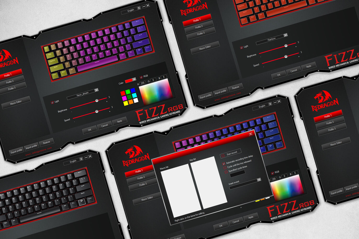 Redragon K617 RGB Full-Transparent Mechanical Gaming Keyboard White Wired 60% Custom Linear Switch 17 87447270c530d4a69323440e14796fec