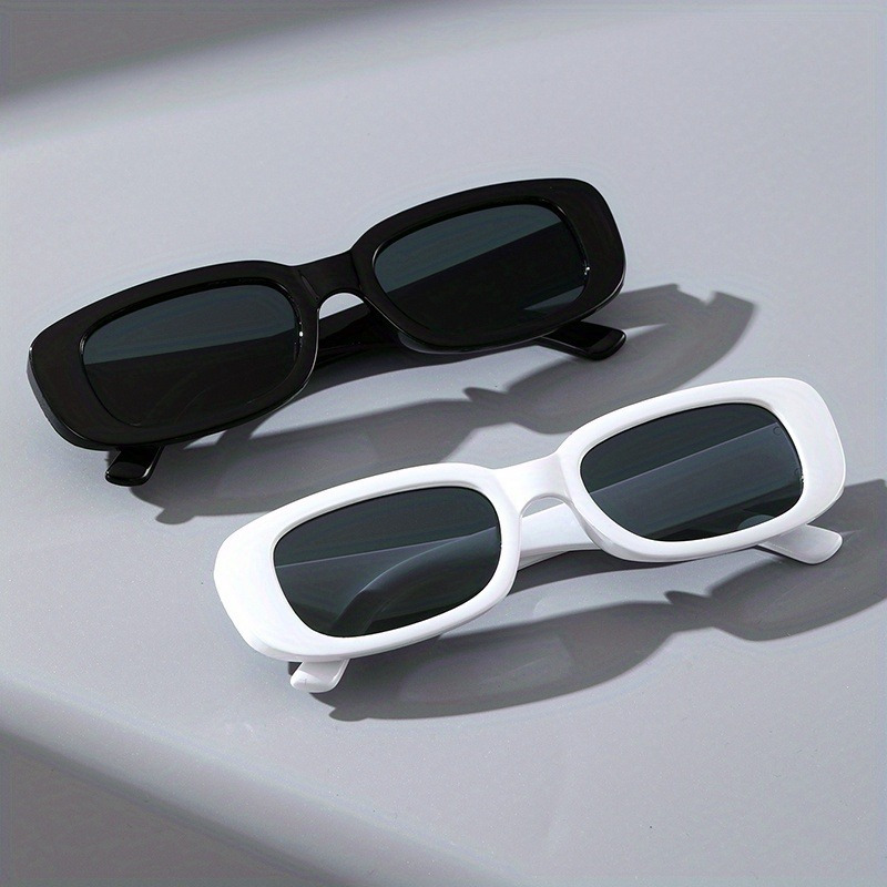 Classic Rectangle Frame Sunglasses for Women & Men| Vintage Small Square Sunglasses