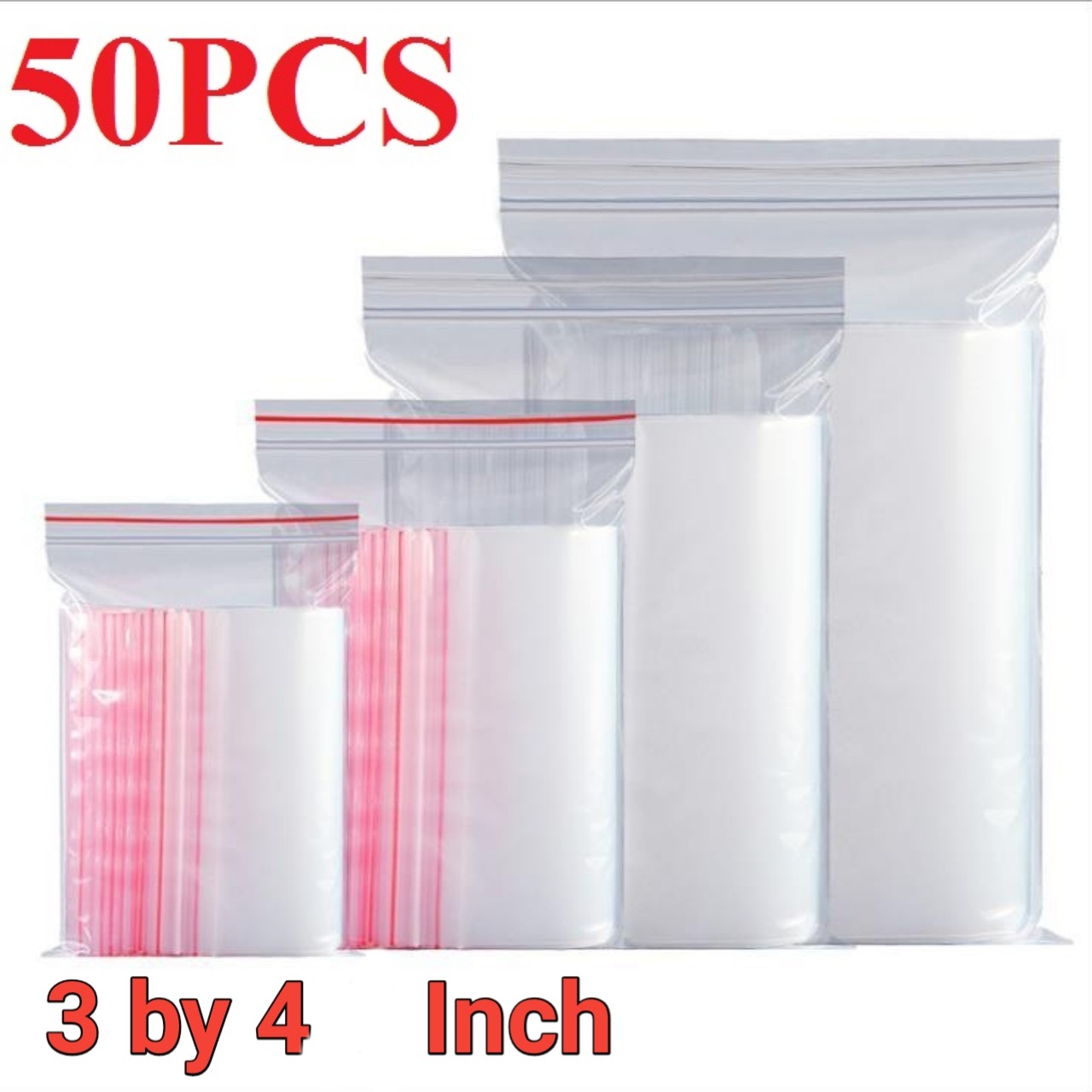 50 Pcs Resealable Vacuum Air Tight Bags Zip Lock Bags for Freezer ...