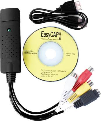 EASYCAP USB EASY CAP USB Video Capture Adapter - Compatible for Mobile, Laptop, and Computer