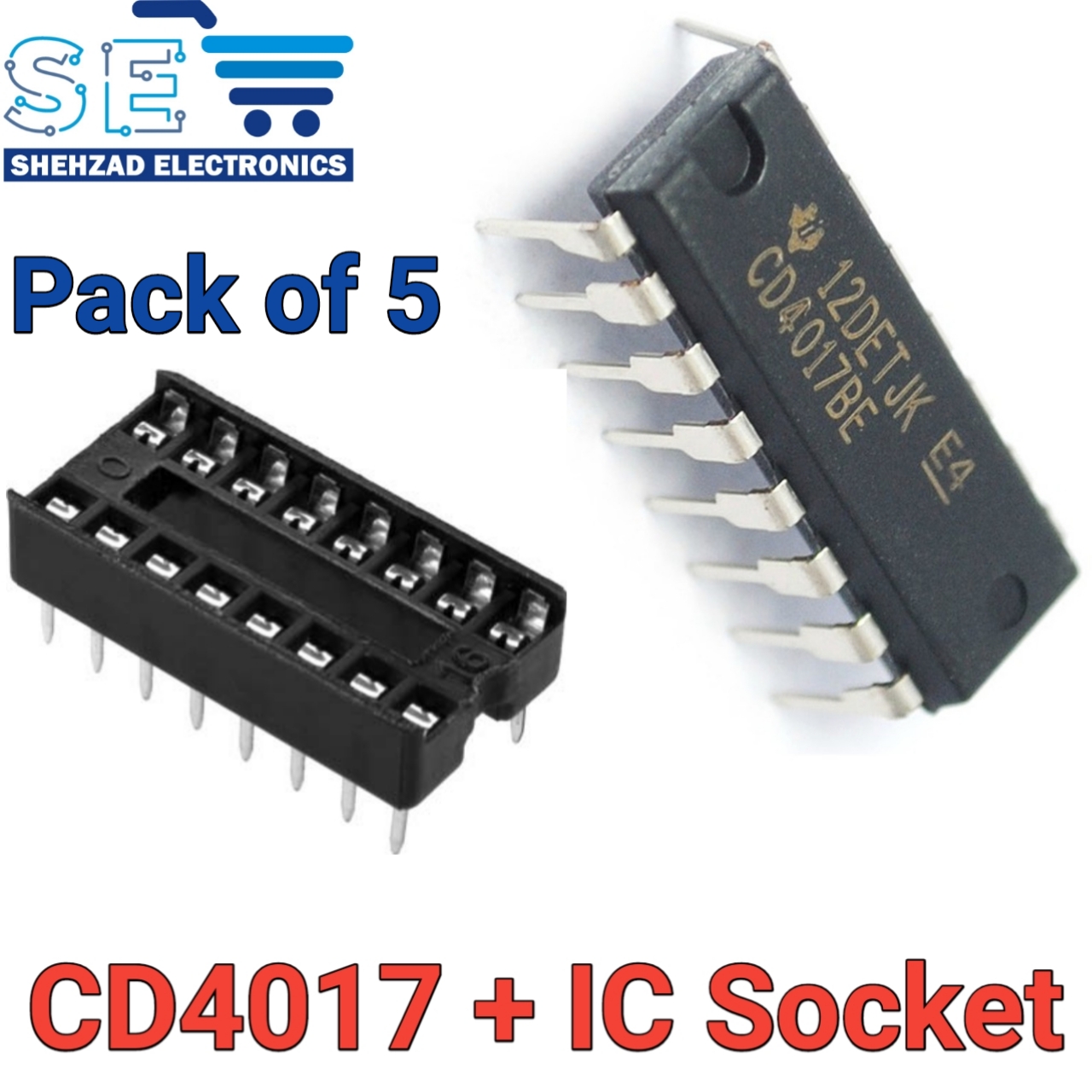 5PCS CD4017 CMOS Decade Counter IC