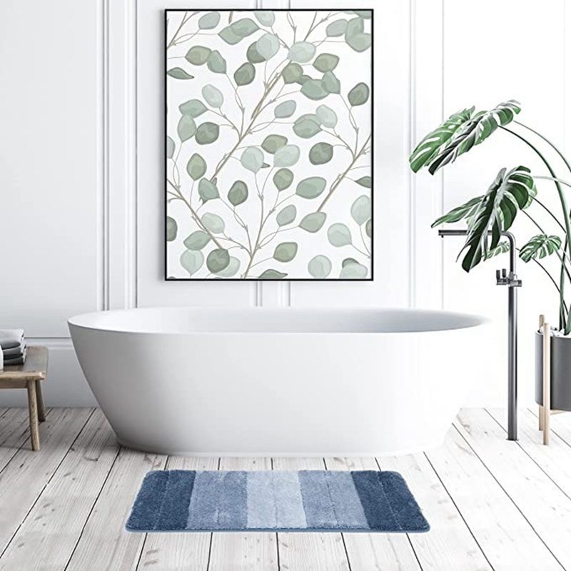 Non Slip Bathroom Rug - Absorbent Bath Mat &Amp; Floor Rug For Shower-C