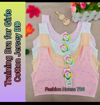 Fashion House 786 - Pack of 02 Bra for Girl Cotton Brazier Training Bra  Girls Bidies Teenager Bra Vest for Girl Dress Hot bra Bikini bra - night  dress bra for girls