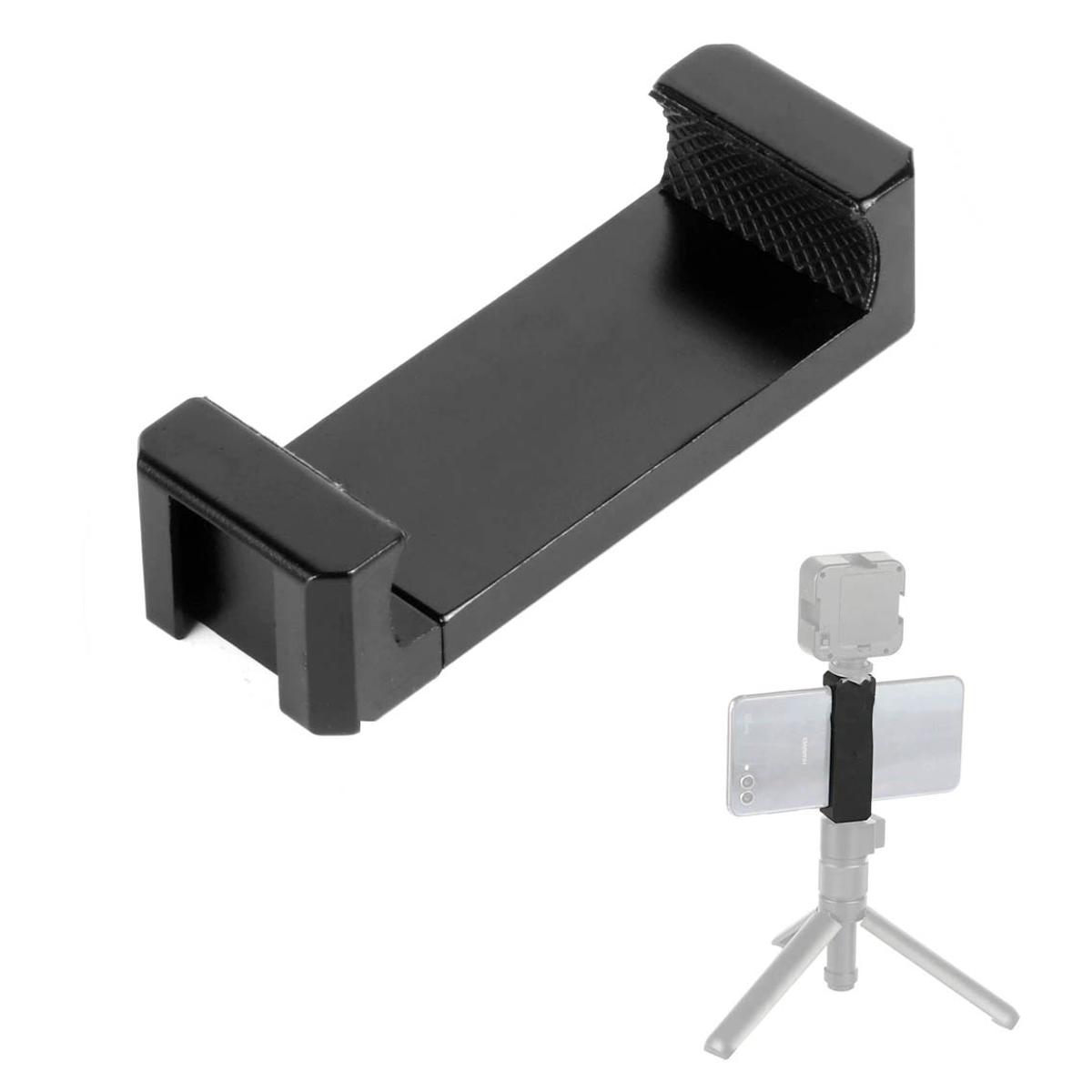 Mobile Holder With Mic MM1 Holder Port For Light Mobile Phone Holder With Mount Microphone Lavalier Shot_Gun For Mobile Tripod Stand DSLR Camera Vlogging