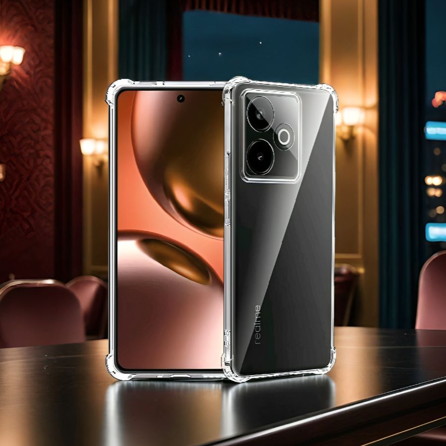 Realme GT 6 Chinese Edition Clear Anti Shock Transparent Soft Silicone Jelly Airbag Four Corner Bumper Mobile Back Cover For Realme GT6 Chinese Edition