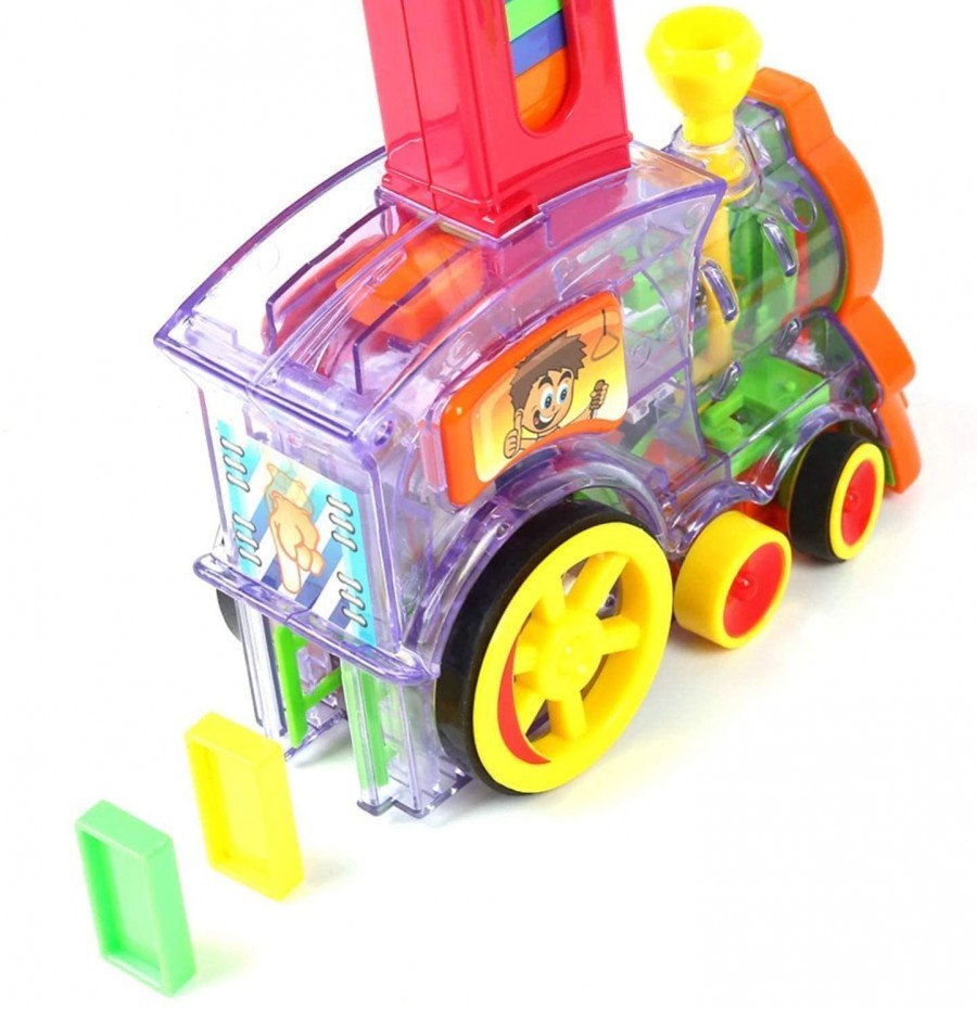 Automatic Domino Brick Laying Toy Train for Kids | Domino Building & Falling Blocks Machine for kids