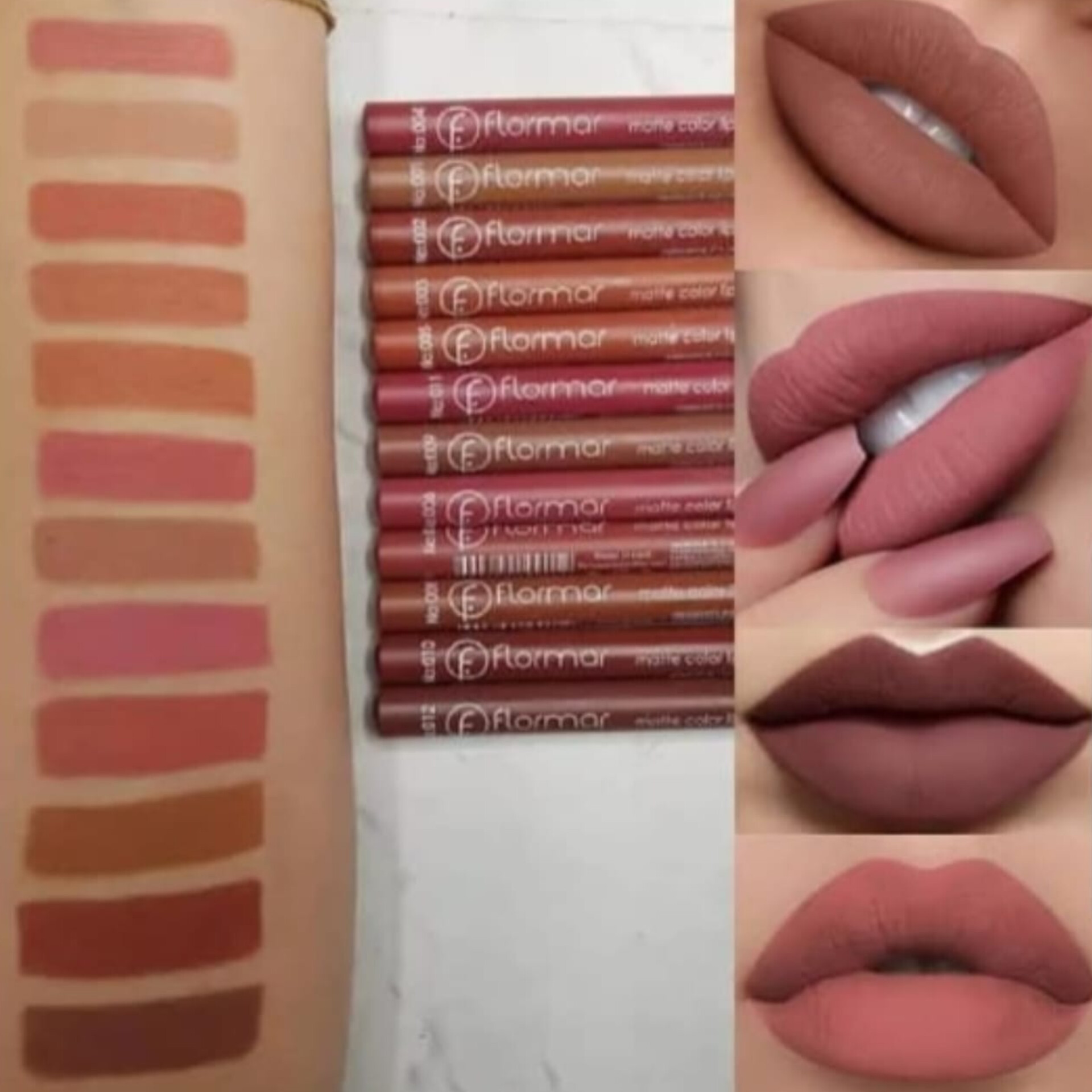 6/9/12  Pcs/Set  Matte Color Lipstick Pencils ,Light  Shades Lip pencils / lipliner Pencils