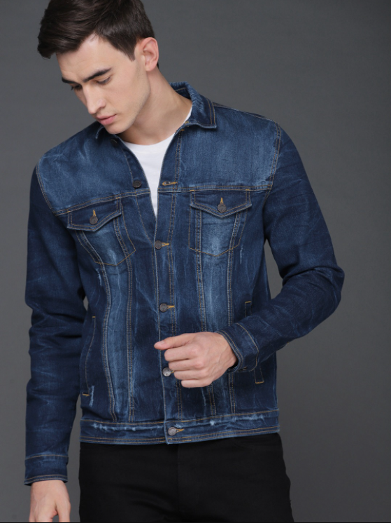 Mens Clothing Denim Jacket Stretchable