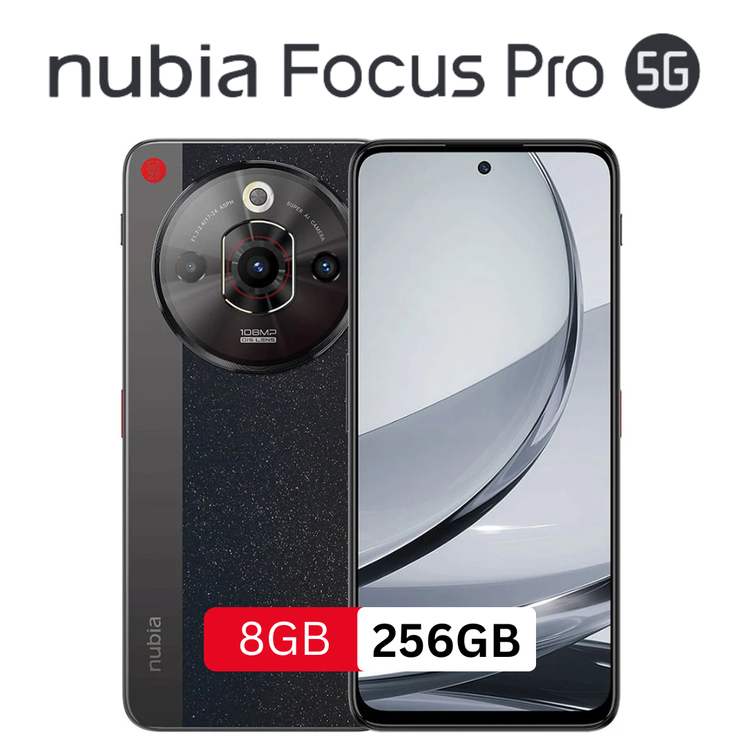 Nubia Focus Pro 5G Smartphone – 6,72 Zoll Display, 108MP Kamera, 8GB+256GB, 5000mAh Akku, Android 13 | Dual SIM, Schwarz